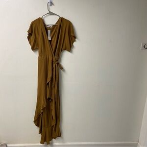 Young Fabulous & Broke NWT‎ Brown Wrap Dress Size Large